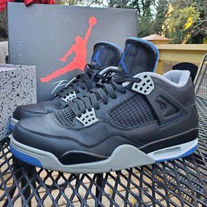 Jordan 4 Black/Game Royal-Matte Silver size 11